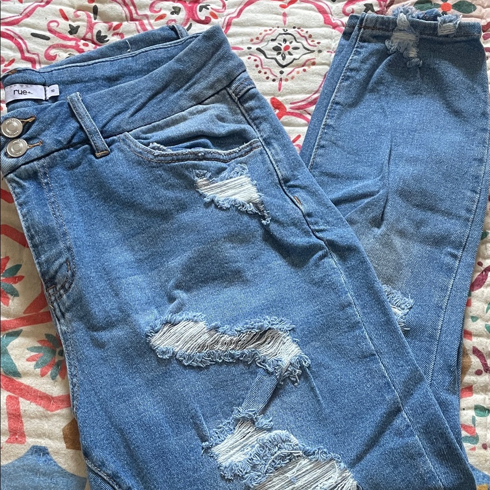 Rue21 Light Blue Ripped Skinny Jeans